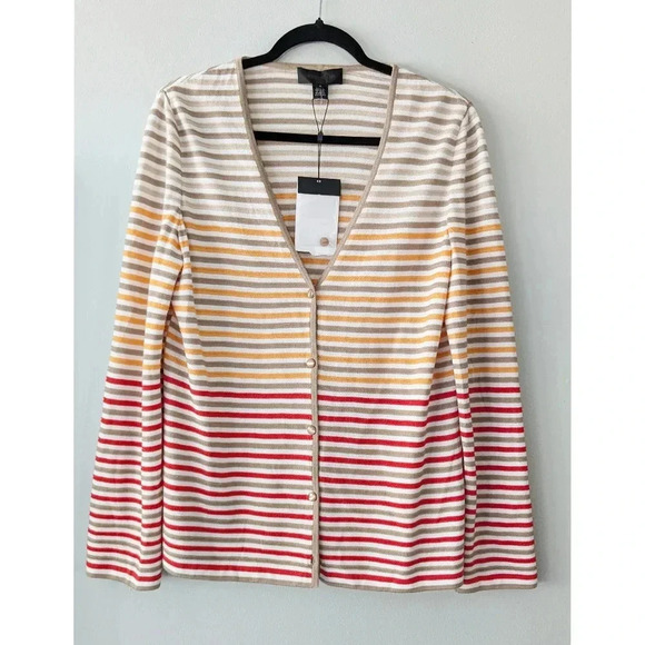 St. John Wool Blend V neck Cardigan - Picture 1 of 5